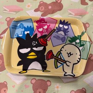 Badtz-Maru Small Yellow Plastic Tray